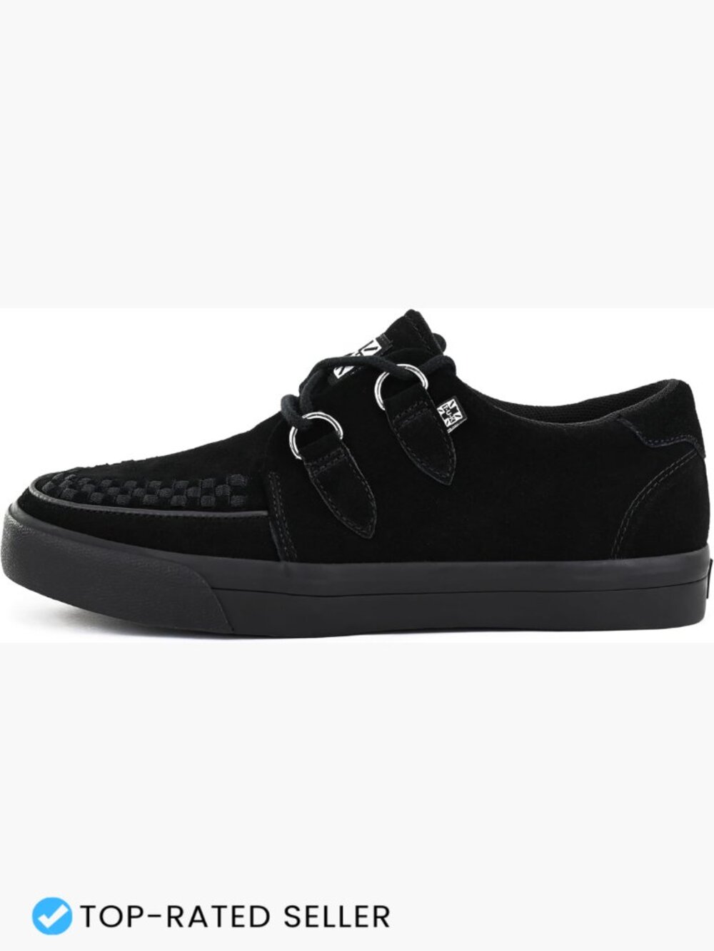 Suede Creeper Sneakers D Ring Lace Up Chunky Platform Shoes Punk Gothic Unisex